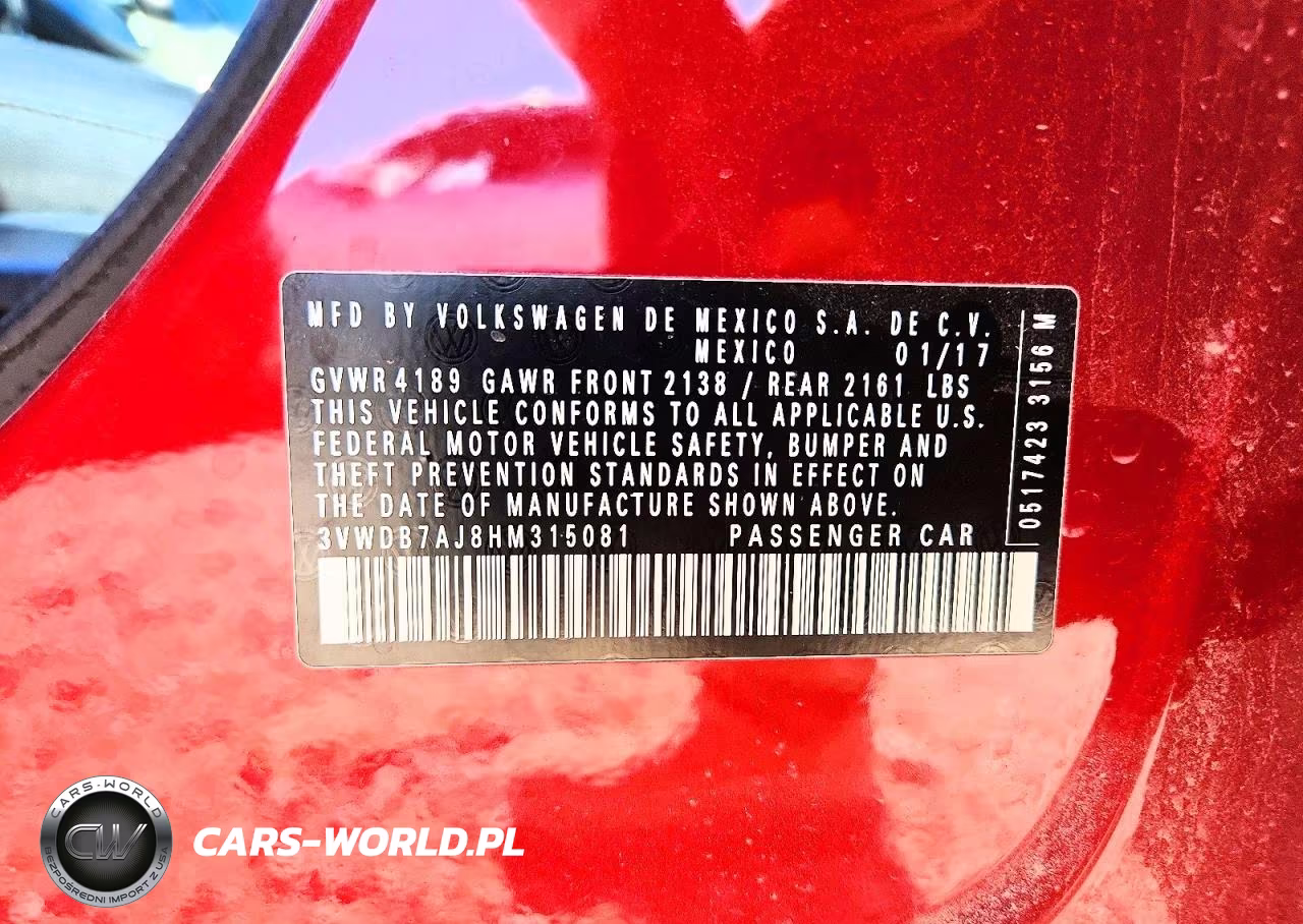 2017 Volkswagen Jetta Se VIN:3VWDB7AJ8HM315081 - 12