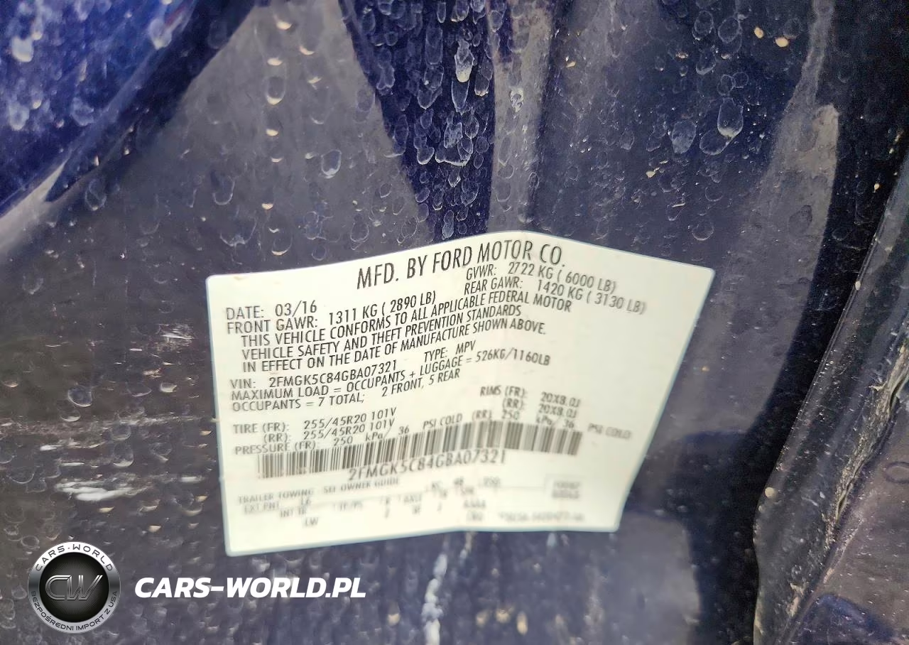 2016 Ford Flex Sel VIN:2FMGK5C84GBA07321 - 13
