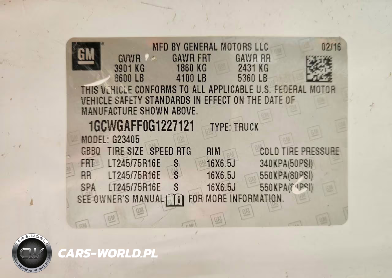 2016 Chevrolet 2500 Expre VIN:1GCWGAFF0G1227121 - 13