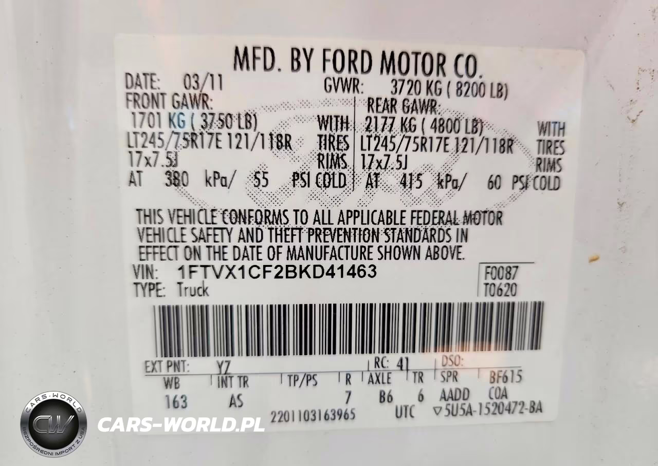 2011 Ford F150 VIN:1FTVX1CF2BKD41463 - 12
