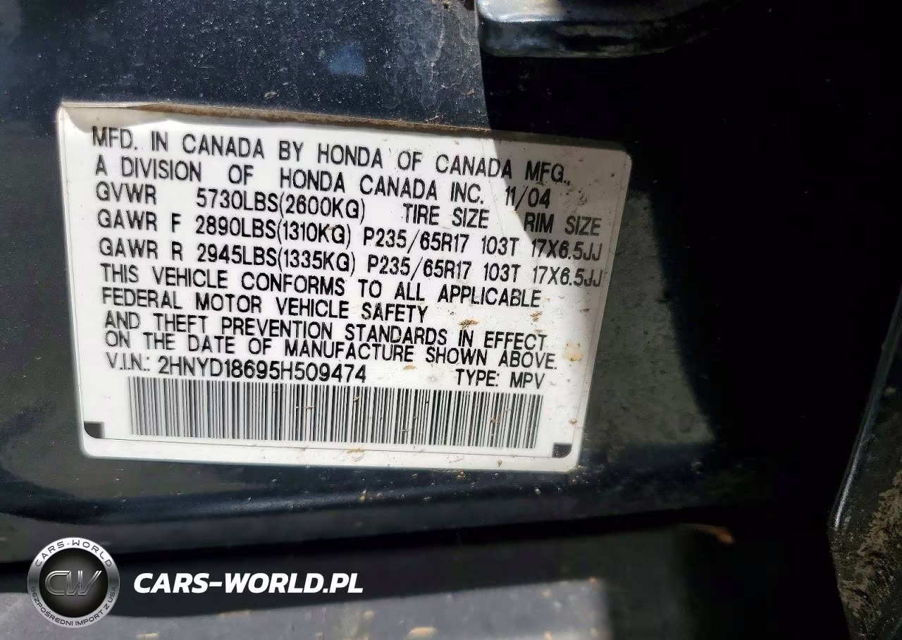 2005 Acura Mdx Touring VIN:2HNYD18695H509474 - 13