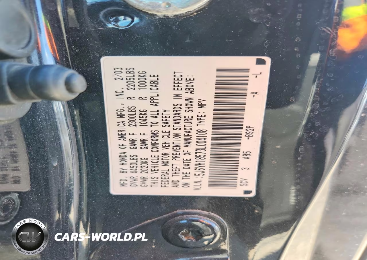 2003 Honda Element Ex VIN:5J6YH18573L004108 - 14