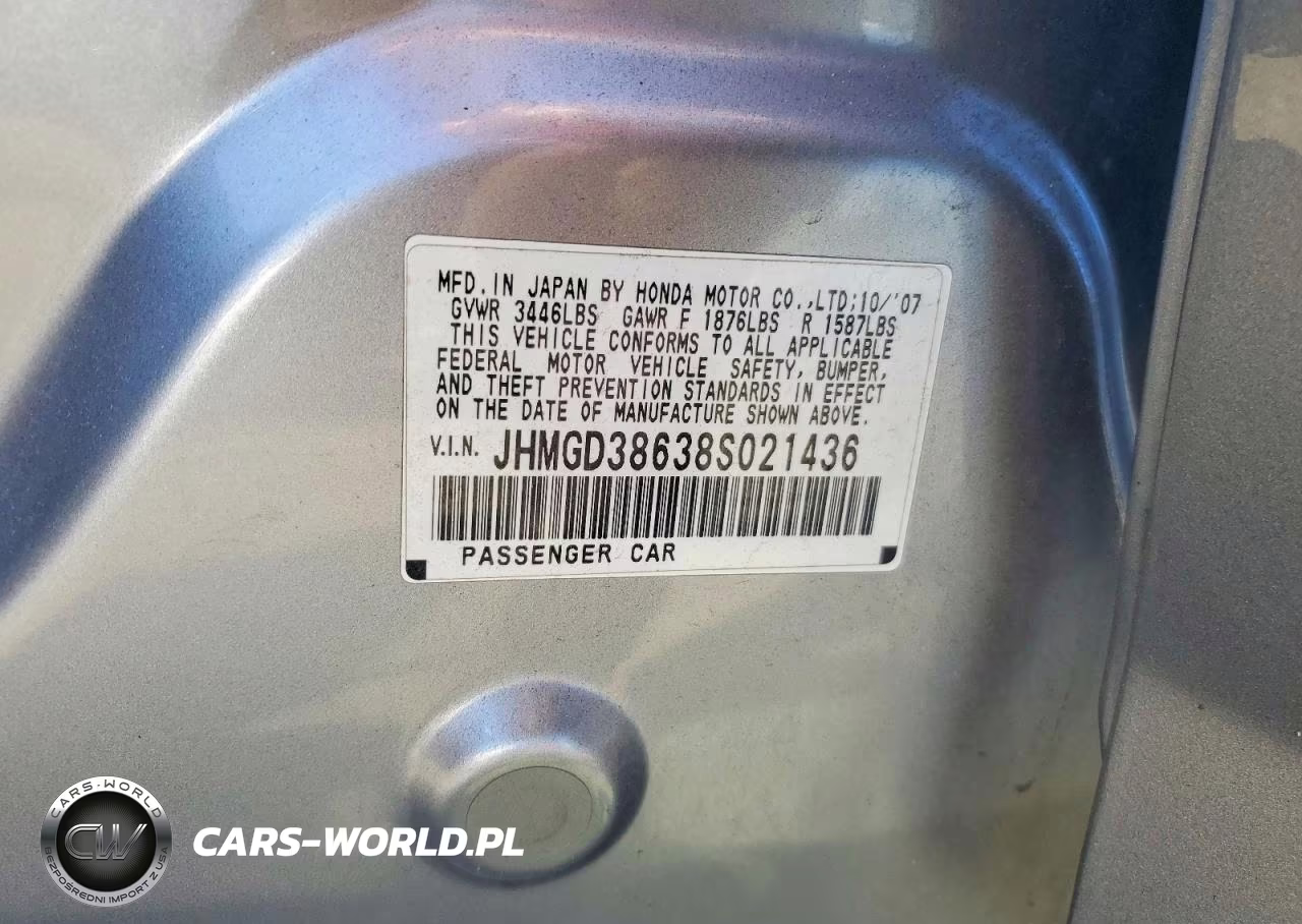 2008 Honda Fit Sport VIN:JHMGD38638S021436 - 12