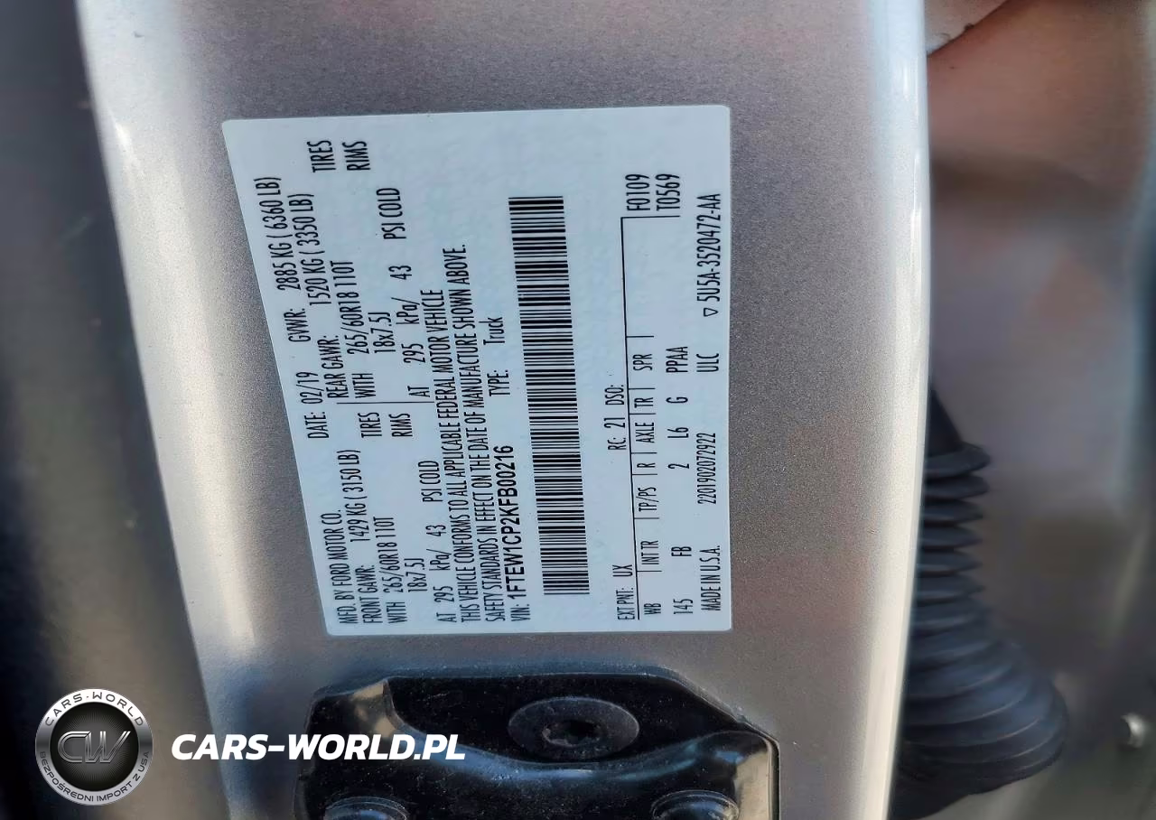 2019 Ford F150 Supercrew VIN:1FTEW1CP2KFB00216 - 12