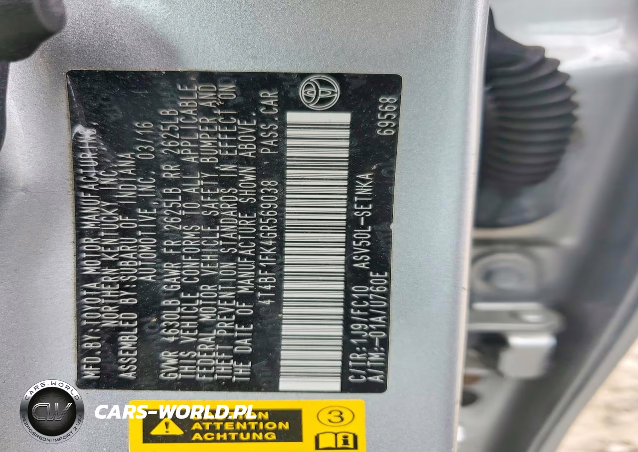 2016 Toyota Camry Le VIN:4T4BF1FK4GR569038 - 13