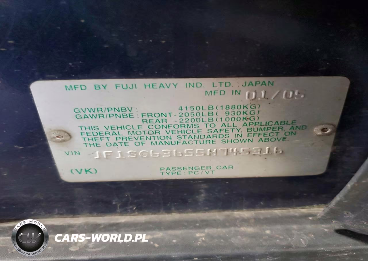 2005 Subaru Forester 2.5X VIN:JF1SG63655H745316 - 14