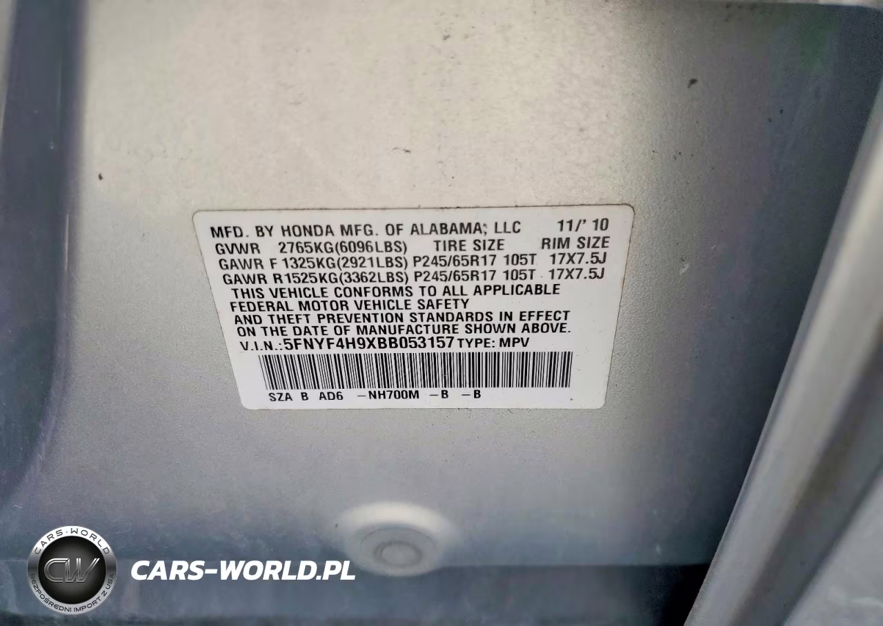 2011 Honda Pilot Touring VIN:5FNYF4H9XBB053157 - 13