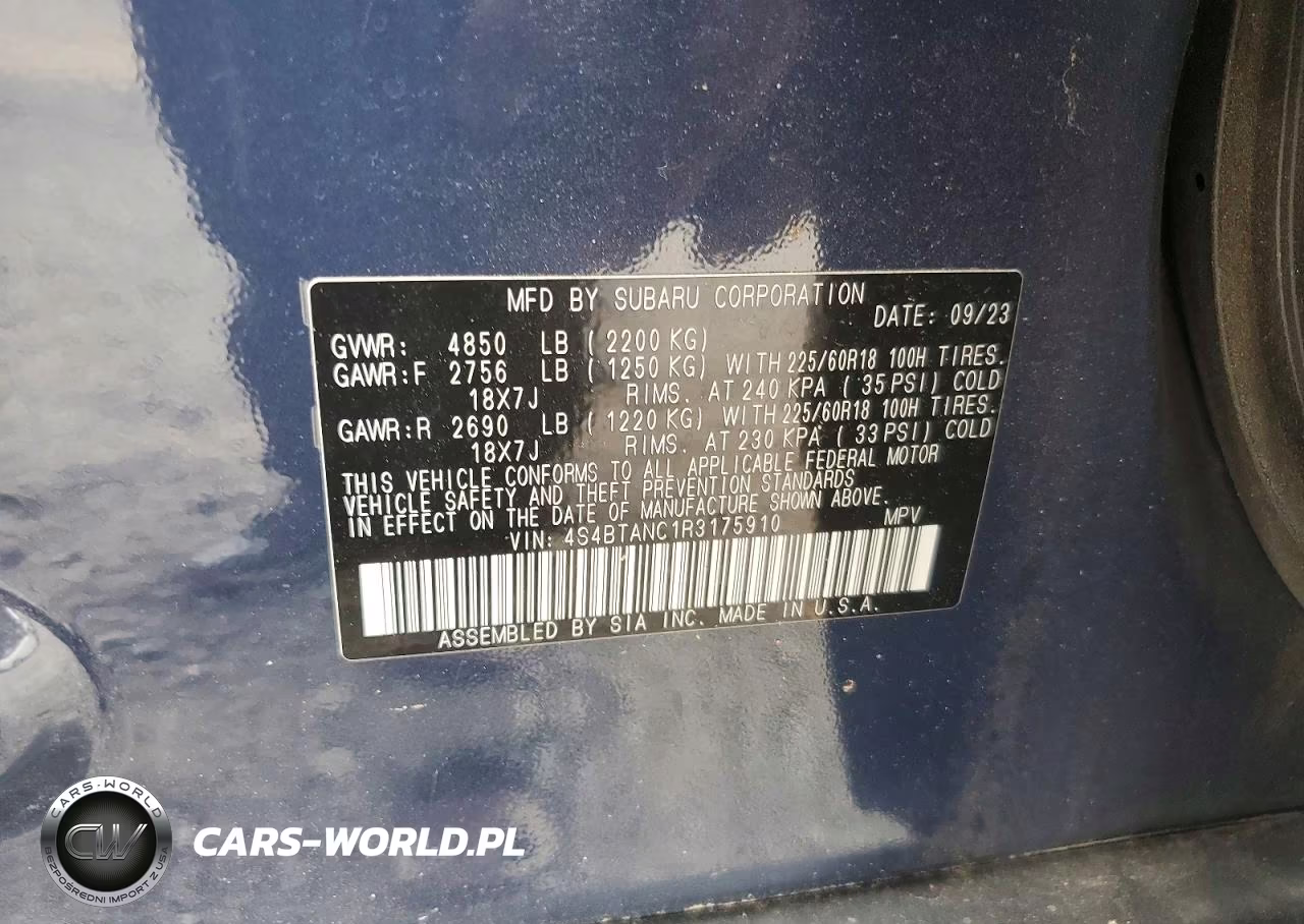 2024 Subaru Outback Limited VIN:4S4BTANC1R3175910 - 13