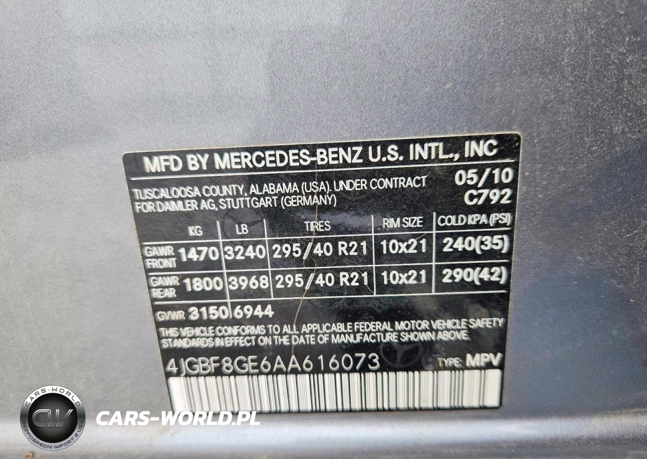 2010 Mercedes-Benz Gl 550 4Matic VIN:4JGBF8GE6AA616073 - 13