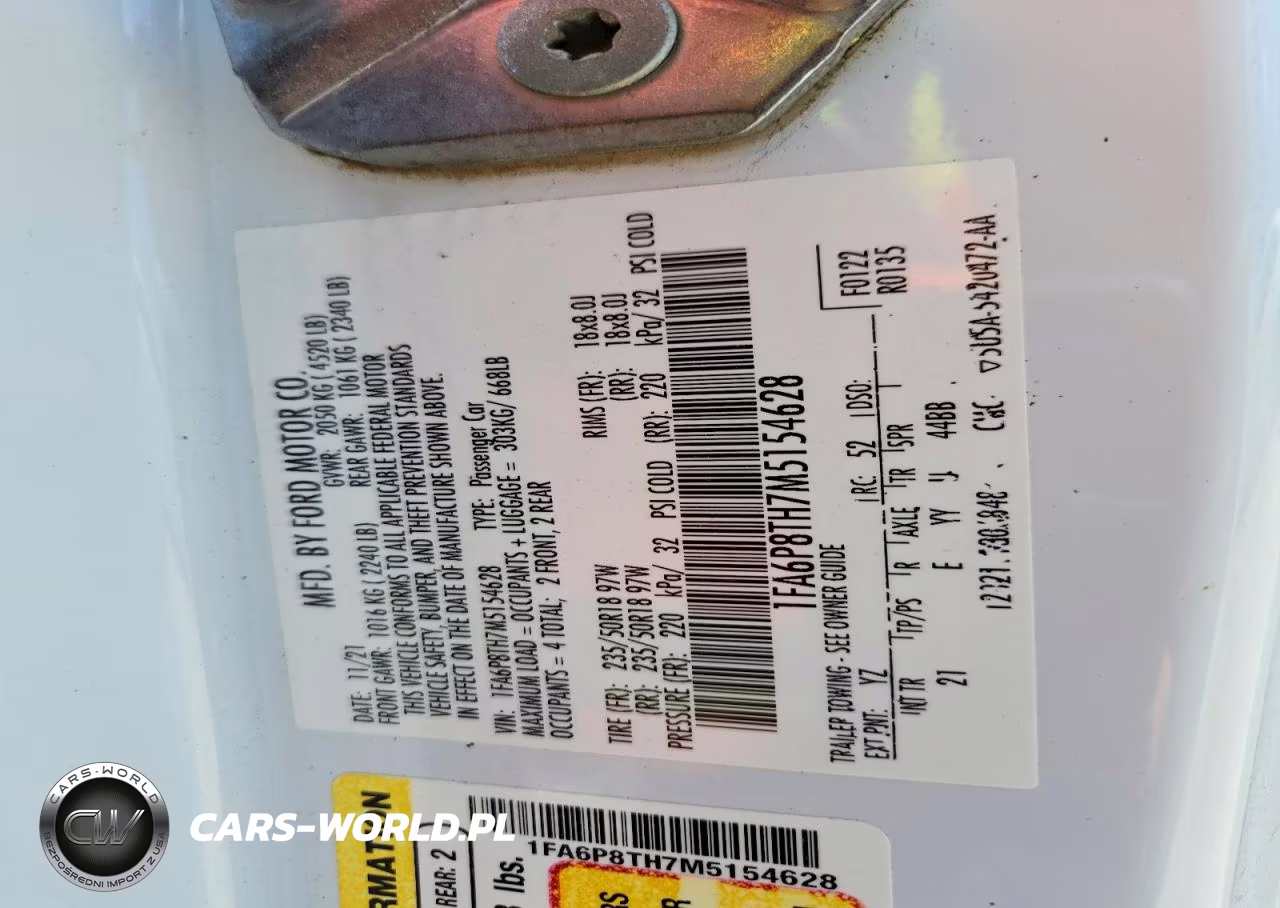 2021 Ford Mustang VIN:1FA6P8TH7M5154628 - 12