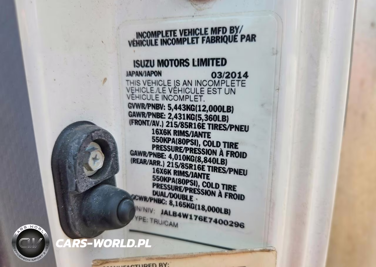 2014 Isuzu Npr VIN:JALB4W176E7400296 - 12