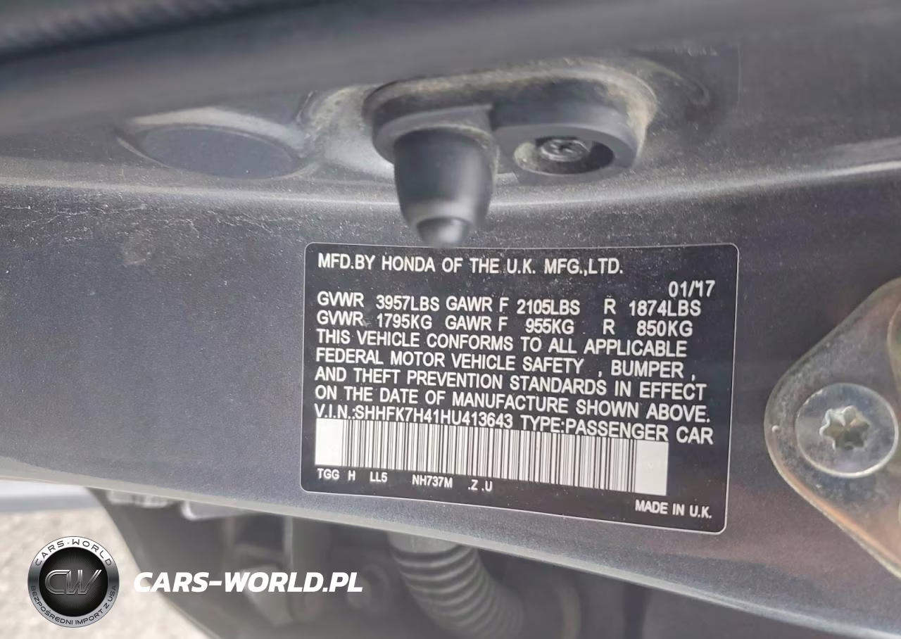 2017 Honda Civic Sport VIN:SHHFK7H41HU413643 - 12