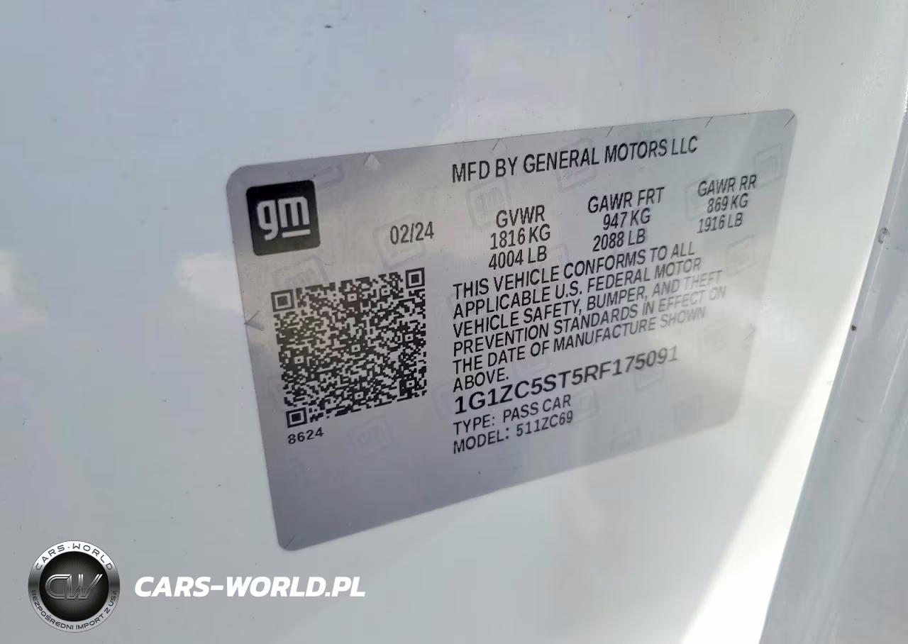 2024 Chevrolet Malibu Ls VIN:1G1ZC5ST5RF175091 - 12