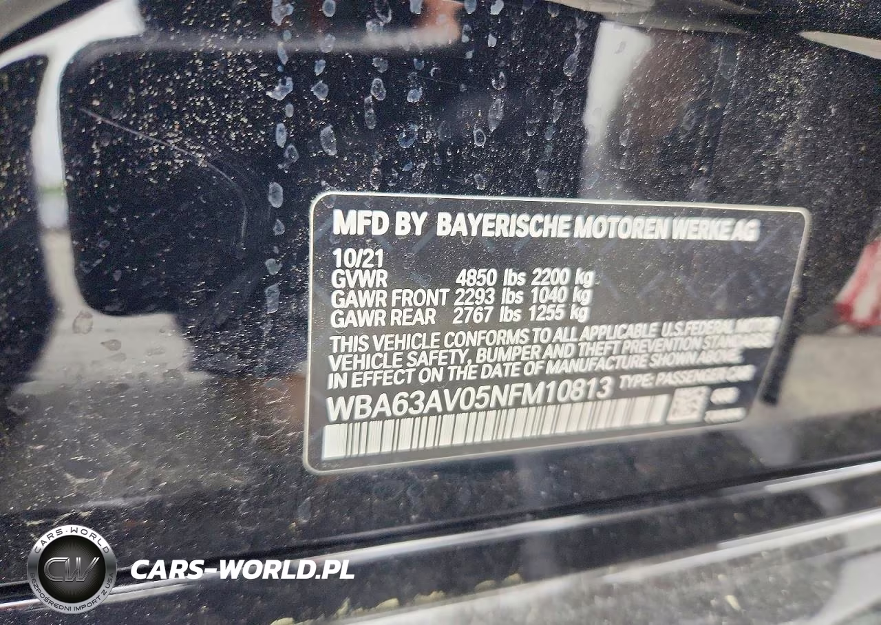 2022 BMW 430I Gran Coupe VIN:WBA63AV05NFM10813 - 12