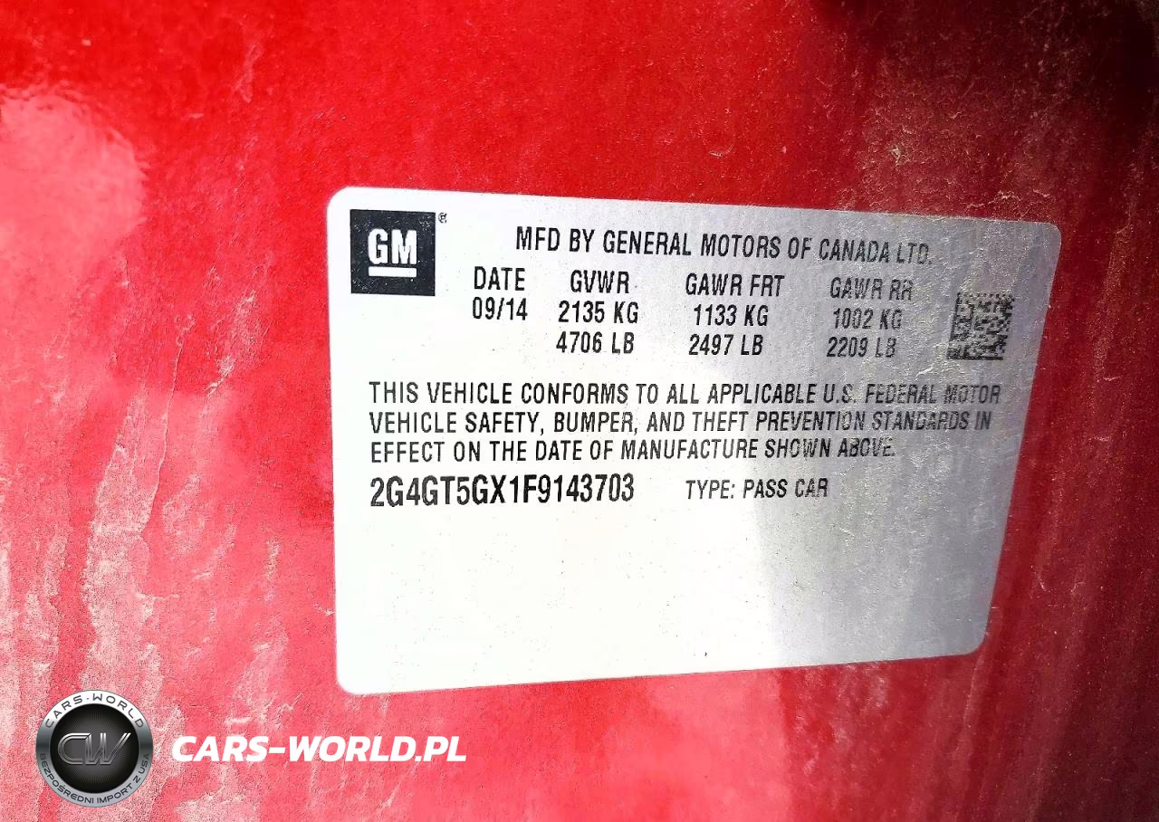 2015 Buick Regal Gs VIN:2G4GT5GX1F9143703 - 12