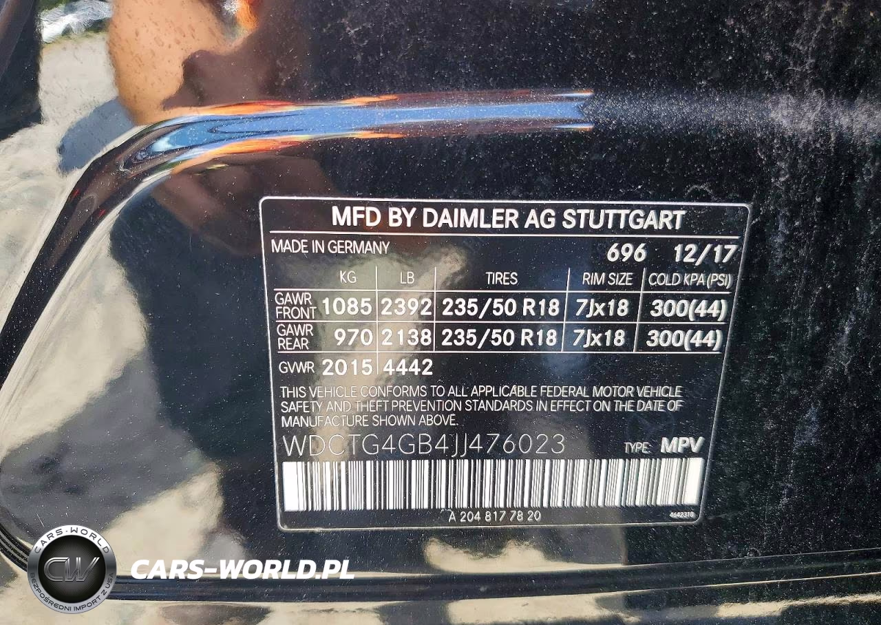 2018 Mercedes-Benz Gla 250 4Matic VIN:WDCTG4GB4JJ476023 - 12