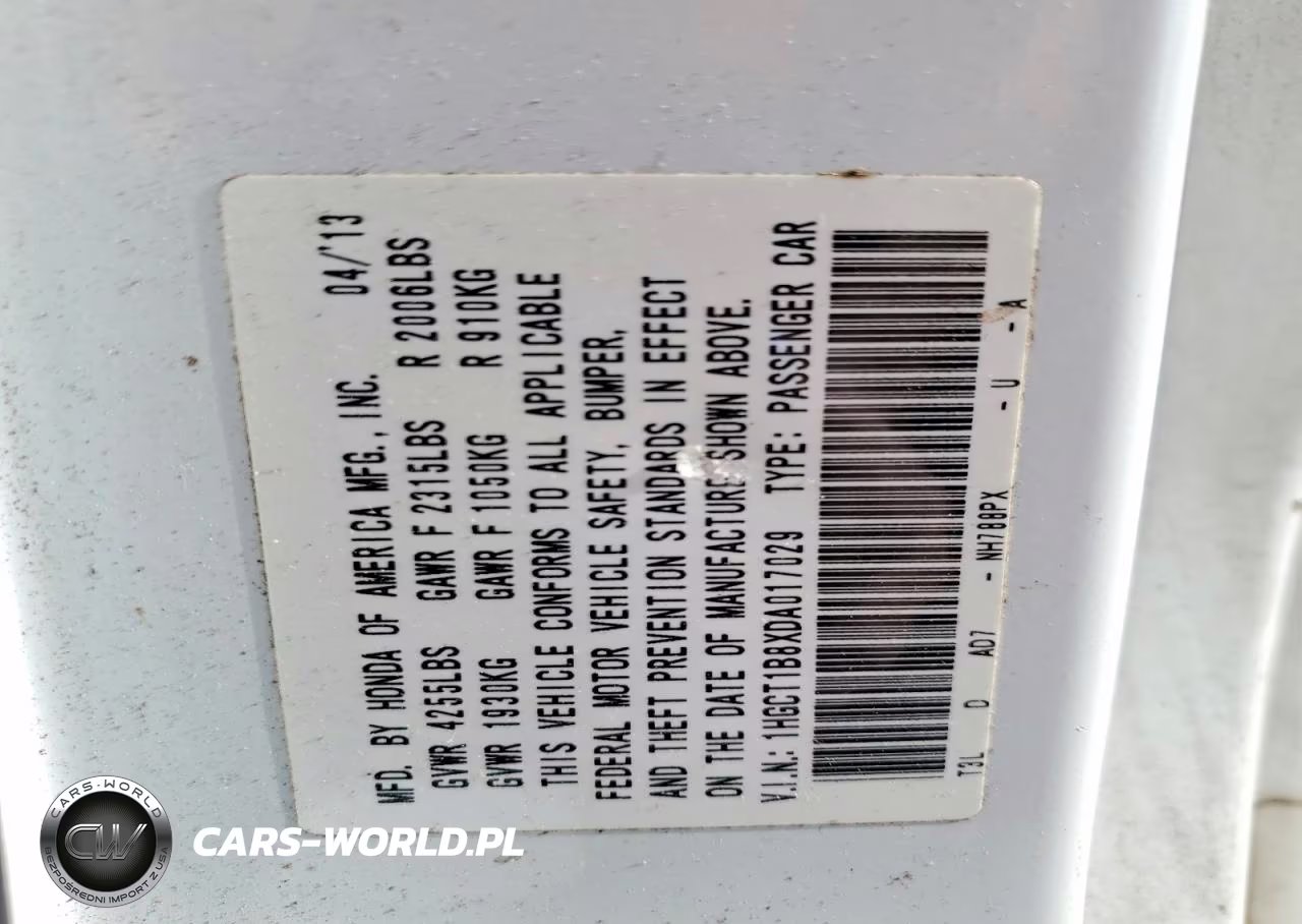2013 Honda Accord Exl VIN:1HGCT1B8XDA017029 - 13