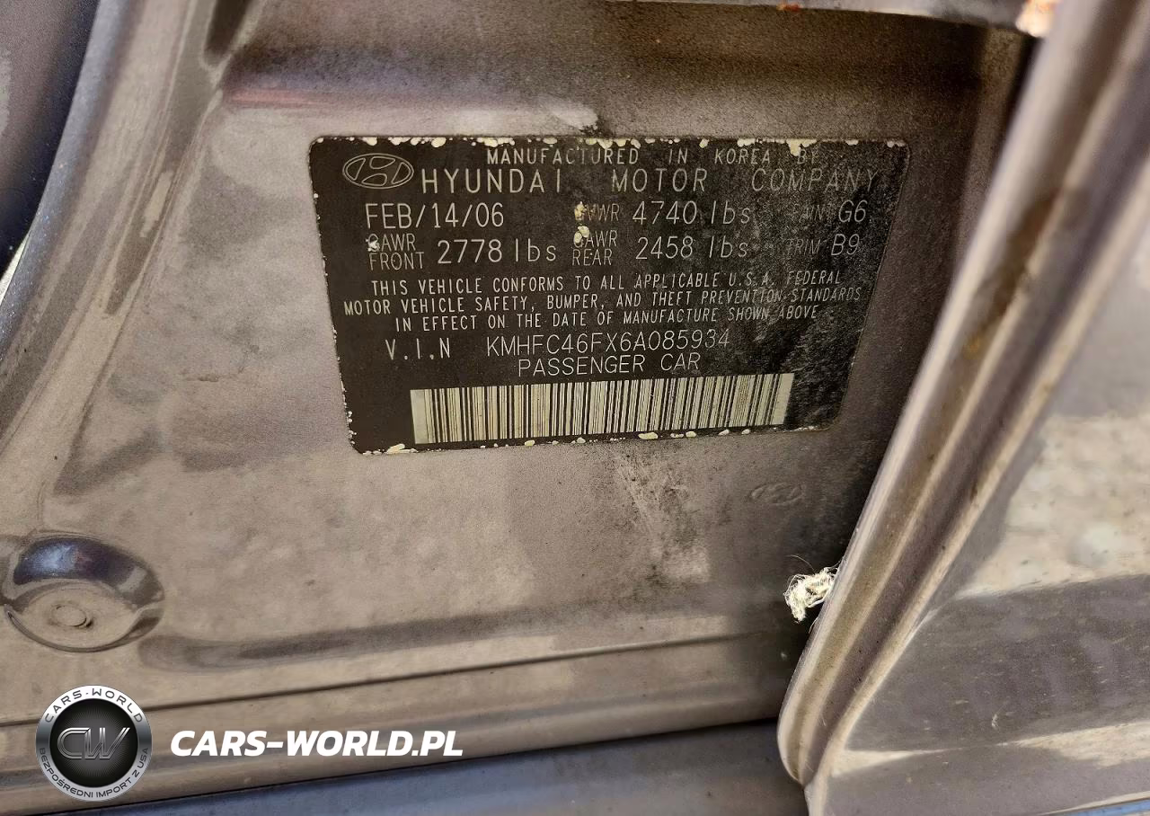 2006 Hyundai Azera Se VIN:KMHFC46FX6A085934 - 12