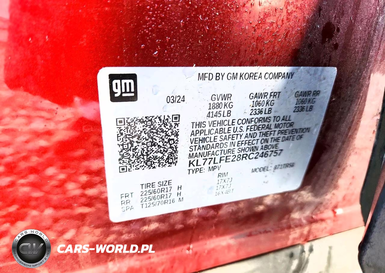 2024 Chevrolet Trax Ls VIN:KL77LFE28RC246757 - 13