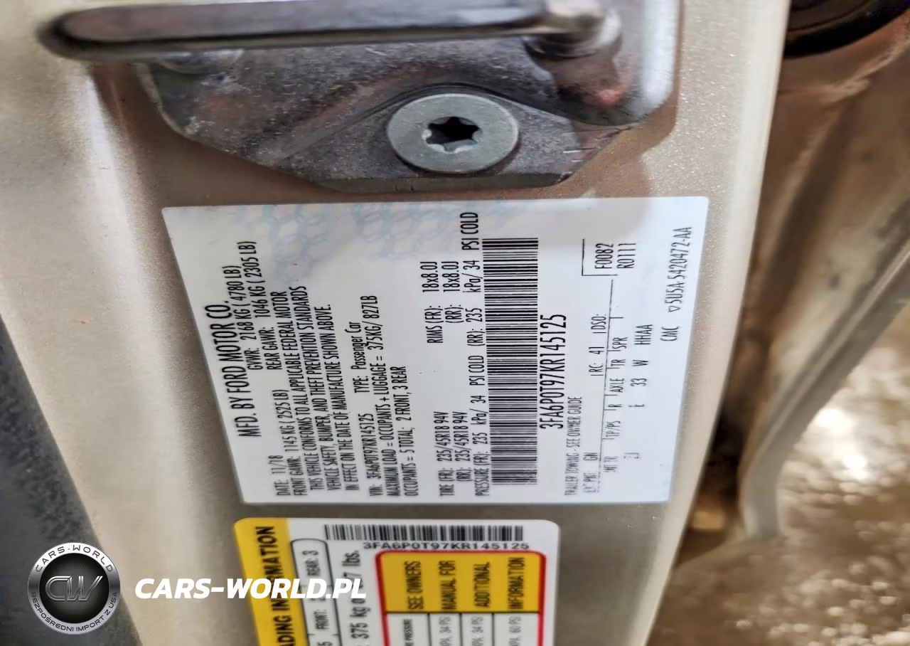 2019 Ford Fusion Se VIN:3FA6P0T97KR145125 - 13