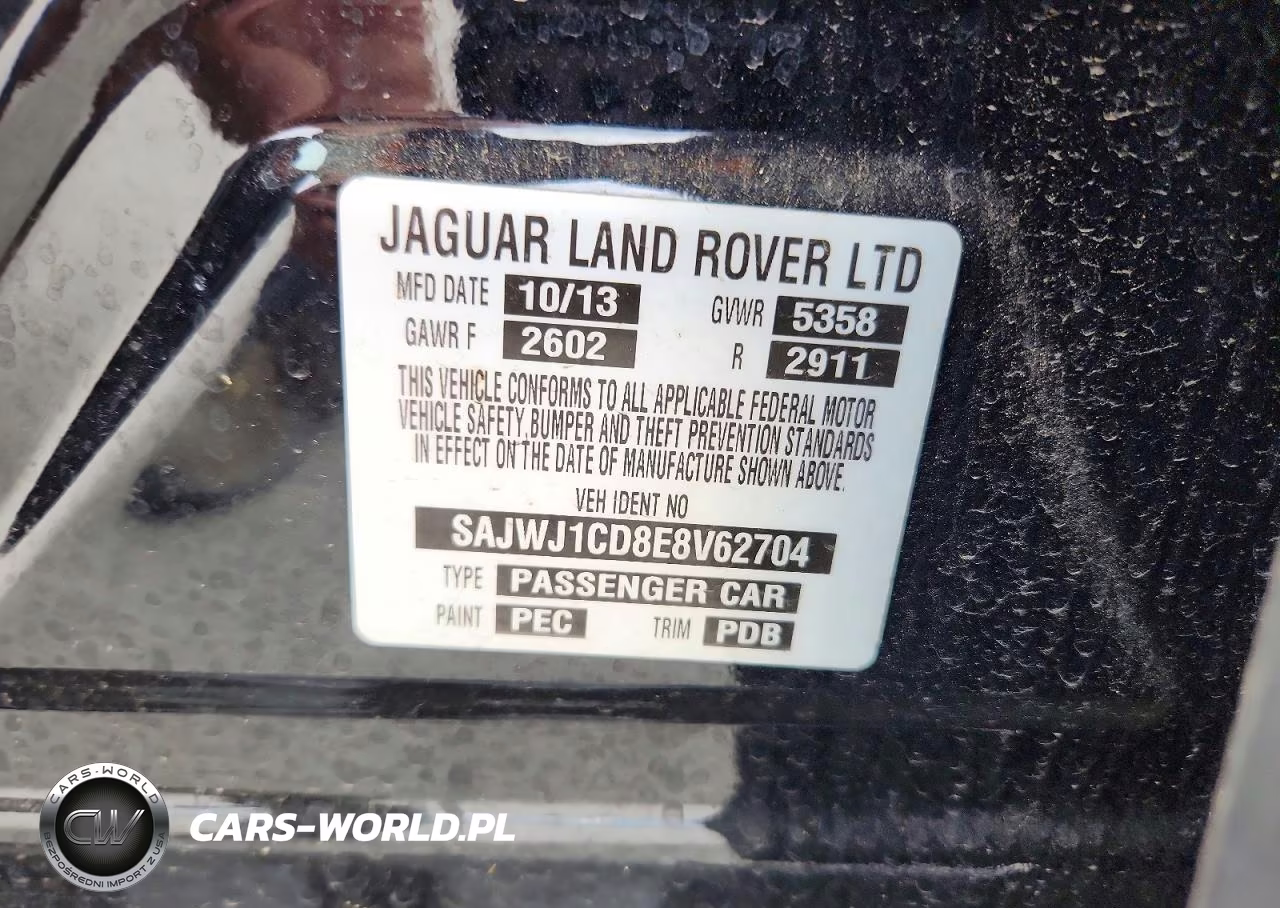 2014 Jaguar Xj VIN:SAJWJ1CD8E8V62704 - 13