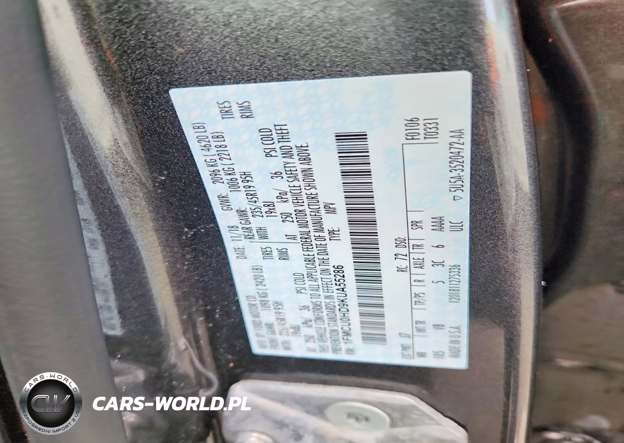 2019 Ford Escape Sel VIN:1FMCU0HD9KUA55286 - 13