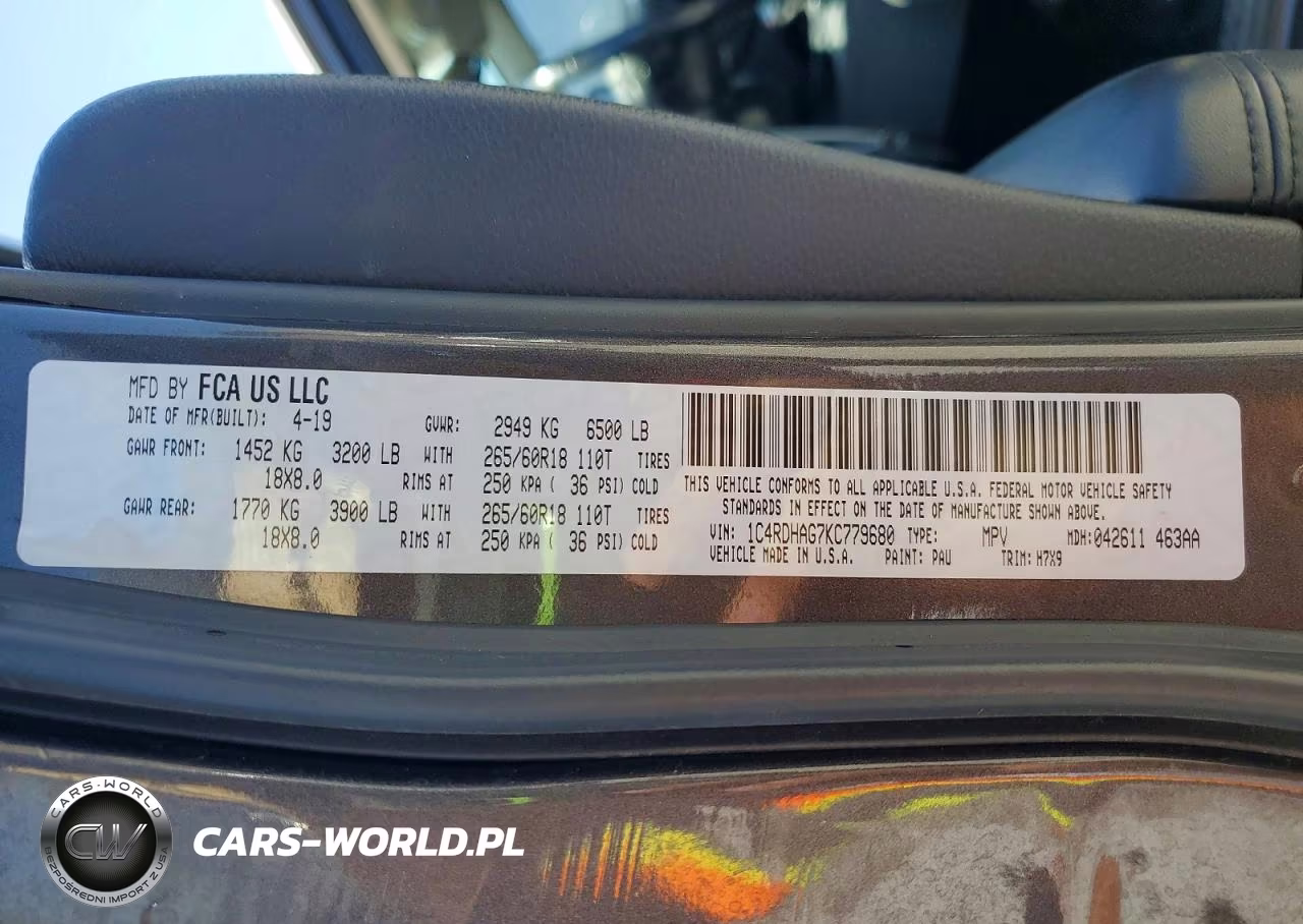 2019 Dodge Durango Sxt VIN:1C4RDHAG7KC779680 - 13
