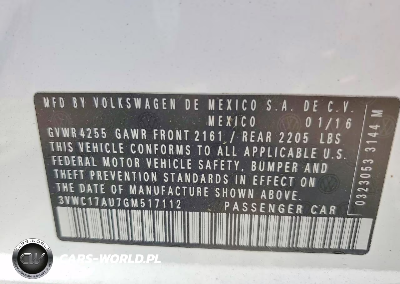 2016 Volkswagen Golf Sportwagen S VIN:3VWC17AU7GM517112 - 12