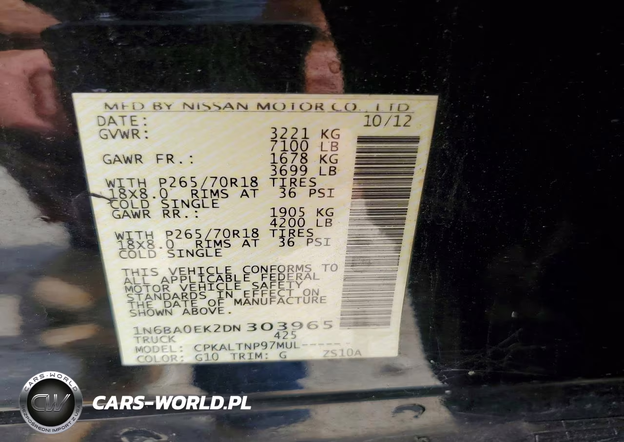 2013 Nissan Titan S VIN:1N6BA0EK2DN303965 - 12