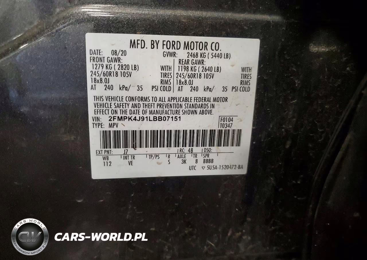 2020 Ford Edge Sel VIN:2FMPK4J91LBB07151 - 14