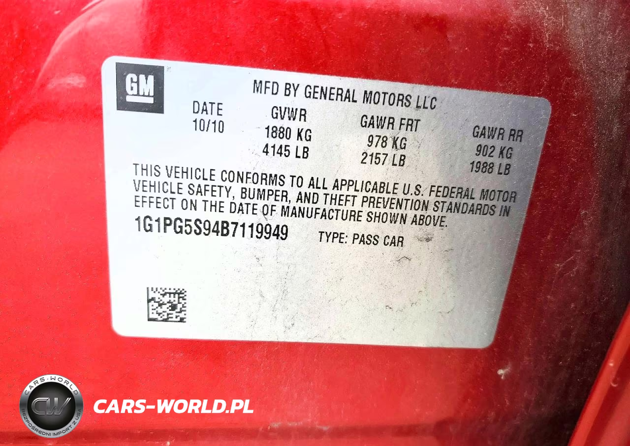 2011 Chevrolet Cruze Lt VIN:1G1PG5S94B7119949 - 12