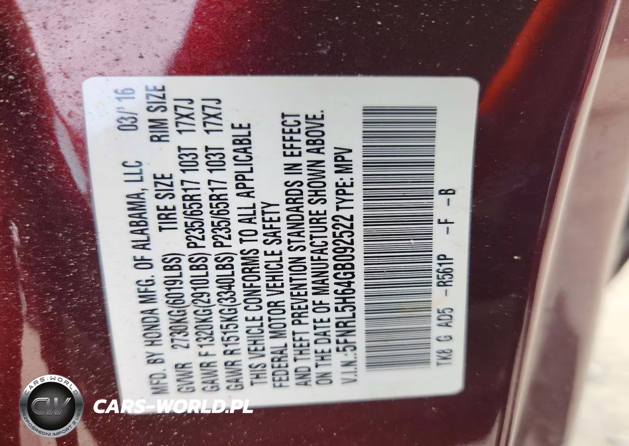 2016 Honda Odyssey Exl VIN:5FNRL5H64GB092522 - 13
