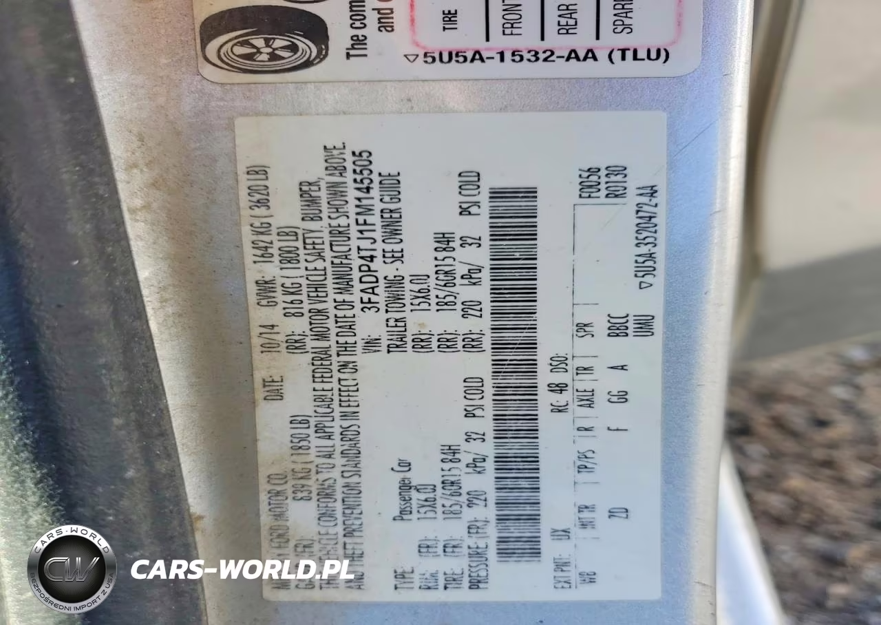 2015 Ford Fiesta S VIN:3FADP4TJ1FM145505 - 12