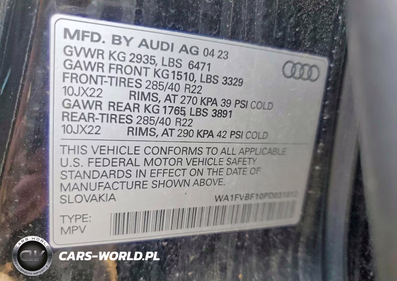 2023 Audi Q8 Prestige S-Line VIN:WA1FVBF10PD031012 - 14