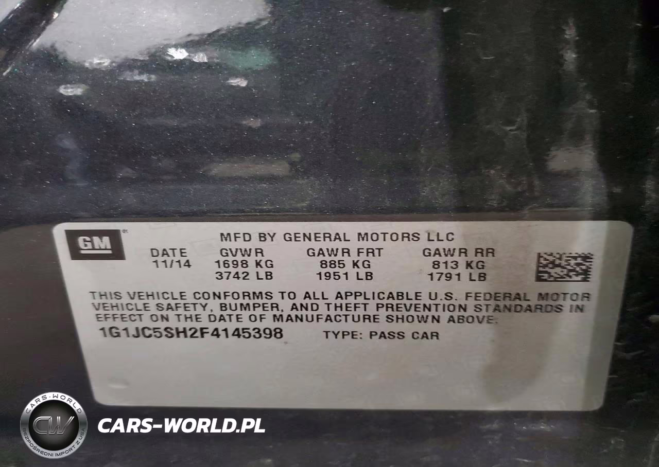 2015 Chevrolet Sonic Lt VIN:1G1JC5SH2F4145398 - 12