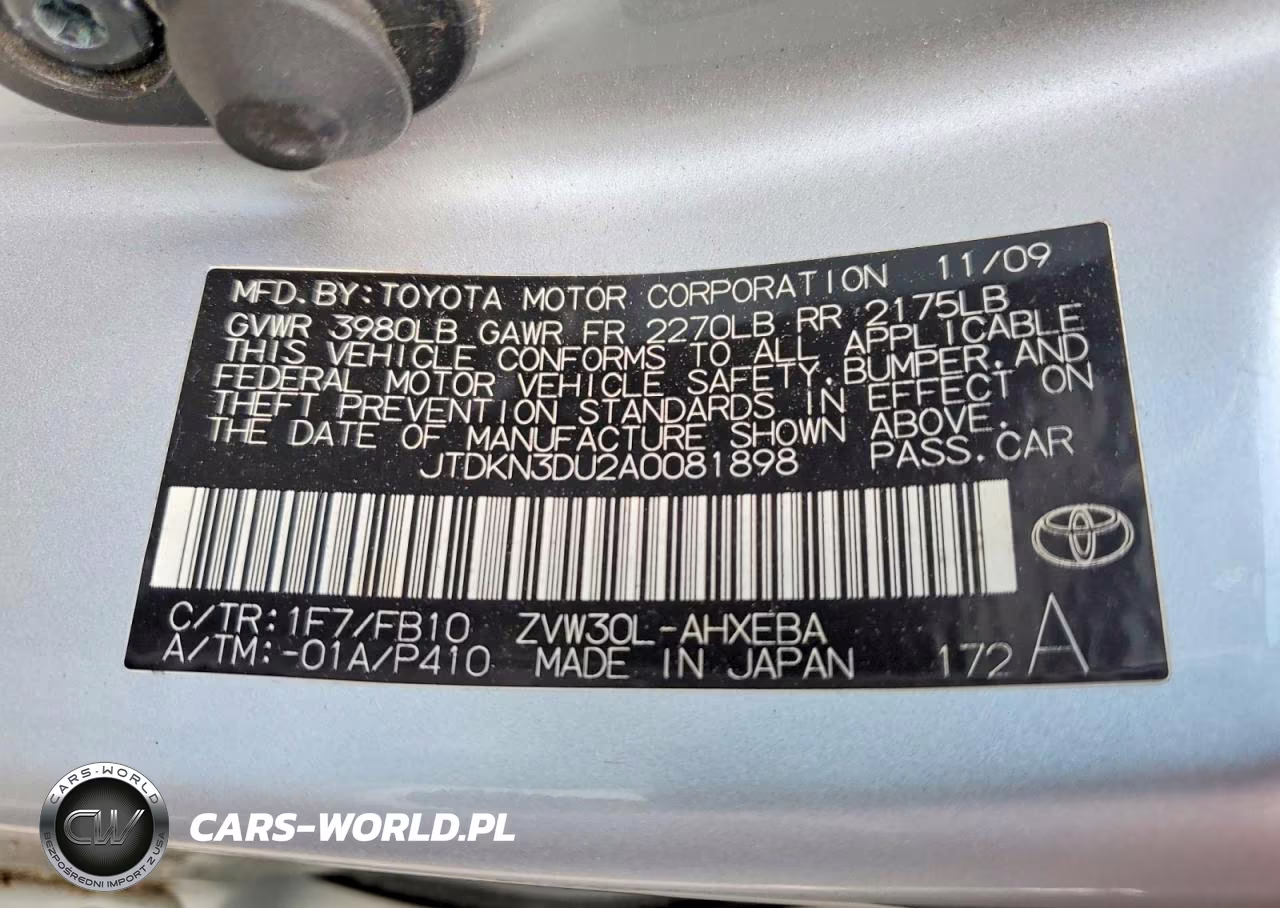 2010 Toyota Prius VIN:JTDKN3DU2A0081898 - 12