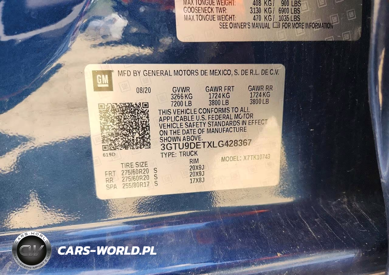 2020 GMC Sierra K1500 Slt VIN:3GTU9DETXLG428367 - 12