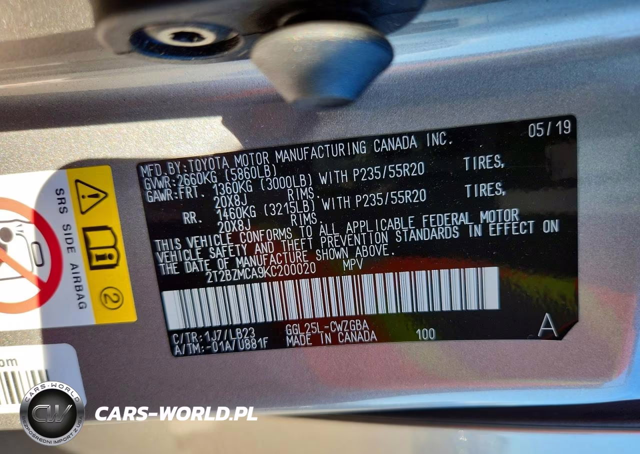 2019 Lexus Rx 350 Base VIN:2T2BZMCA9KC200020 - 13
