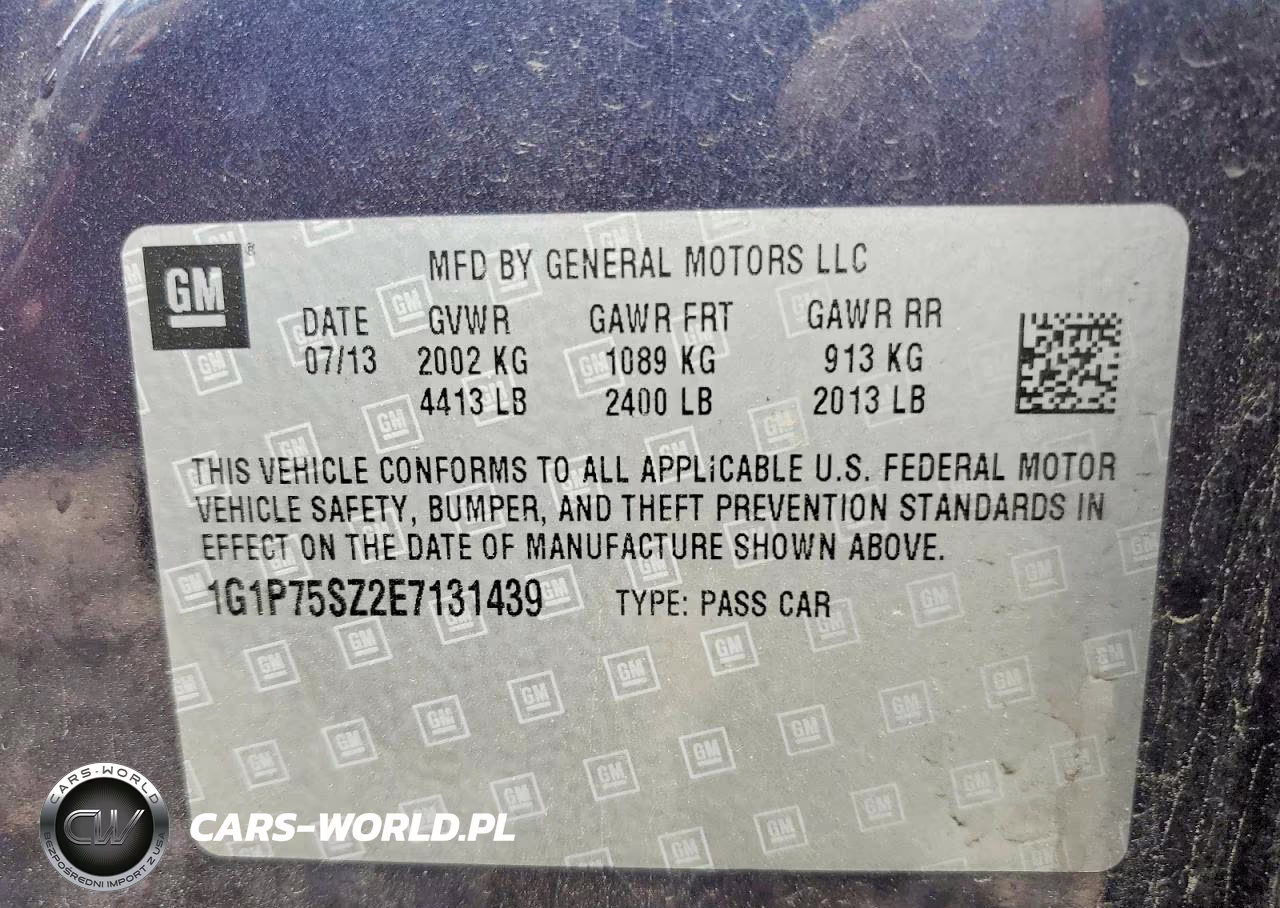 2014 Chevrolet Cruze VIN:1G1P75SZ2E7131439 - 12