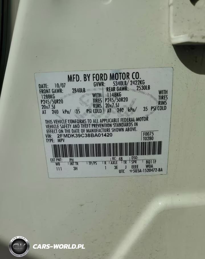 2008 Ford Edge Limited VIN:2FMDK39C38BA01420 - 13