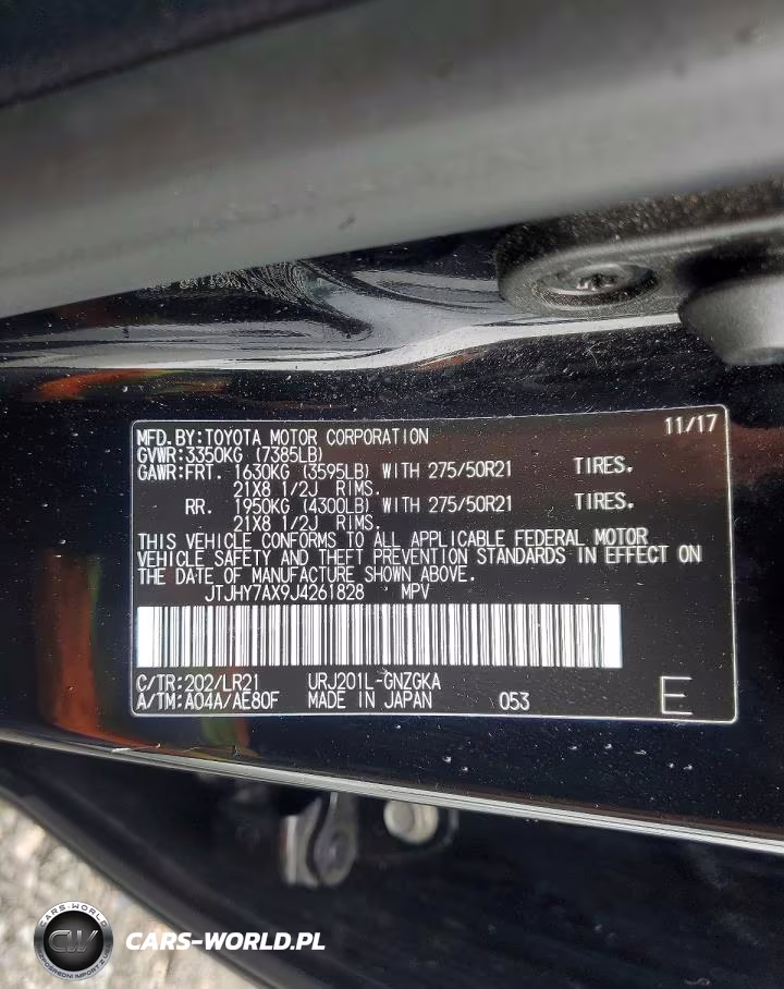 2018 Lexus Lx 570 VIN:JTJHY7AX9J4261828 - 13