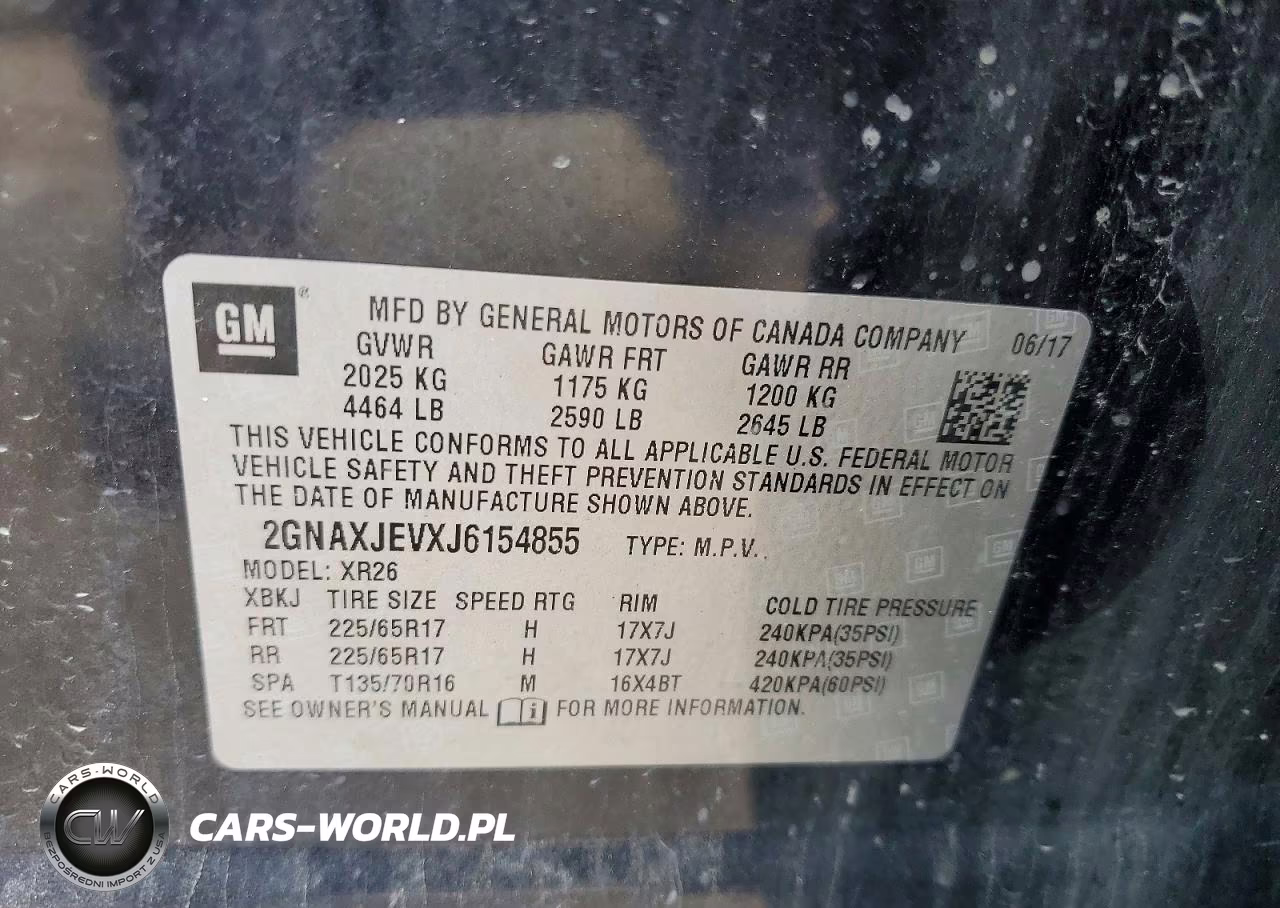 2018 Chevrolet Equinox Lt VIN:2GNAXJEVXJ6154855 - 13