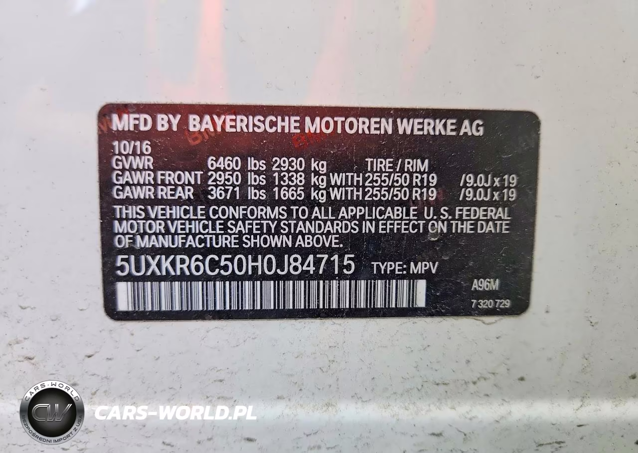 2017 BMW X5 xDrive50I VIN:5UXKR6C50H0J84715 - 13