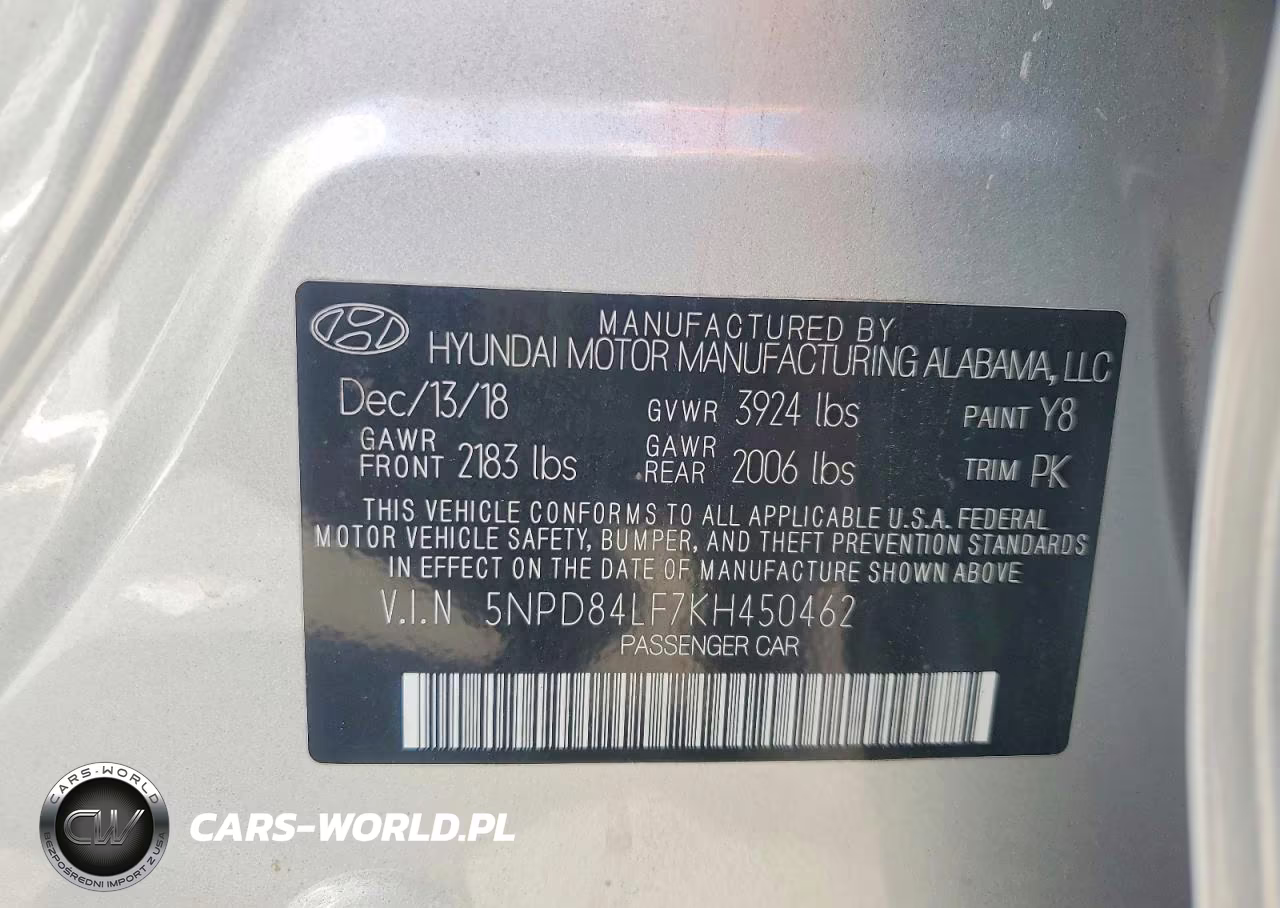 2019 Hyundai Elantra Value Edition VIN:5NPD84LF7KH450462 - 12