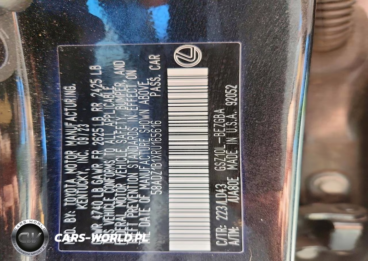2024 Lexus Es 350 Base VIN:58ADZ1B1XRU165616 - 12