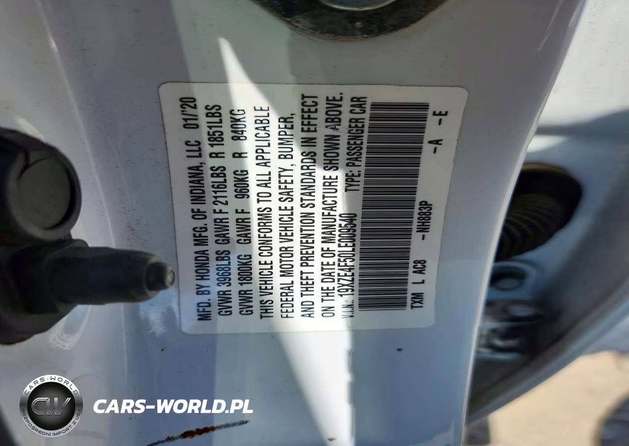 2020 Honda Insight Ex VIN:19XZE4F50LE009540 - 12