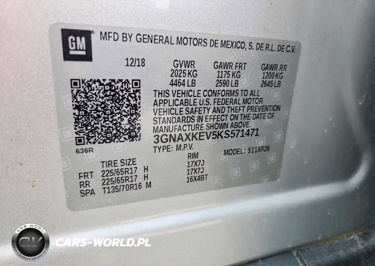 2019 Chevrolet Equinox Lt VIN:3GNAXKEV5KS571471 - 13