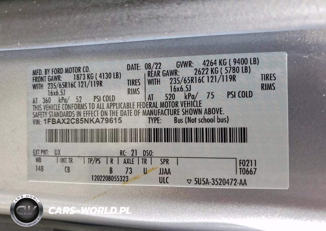2022 Ford Transit T-350 VIN:1FBAX2C85NKA79615 - 13