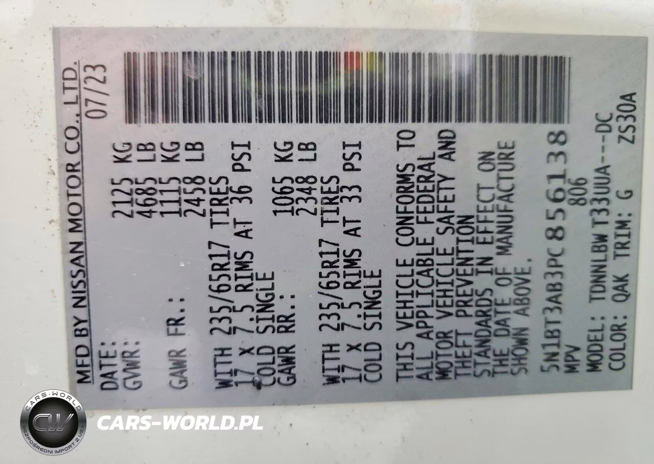 2023 Nissan Rogue S VIN:5N1BT3AB3PC856138 - 12