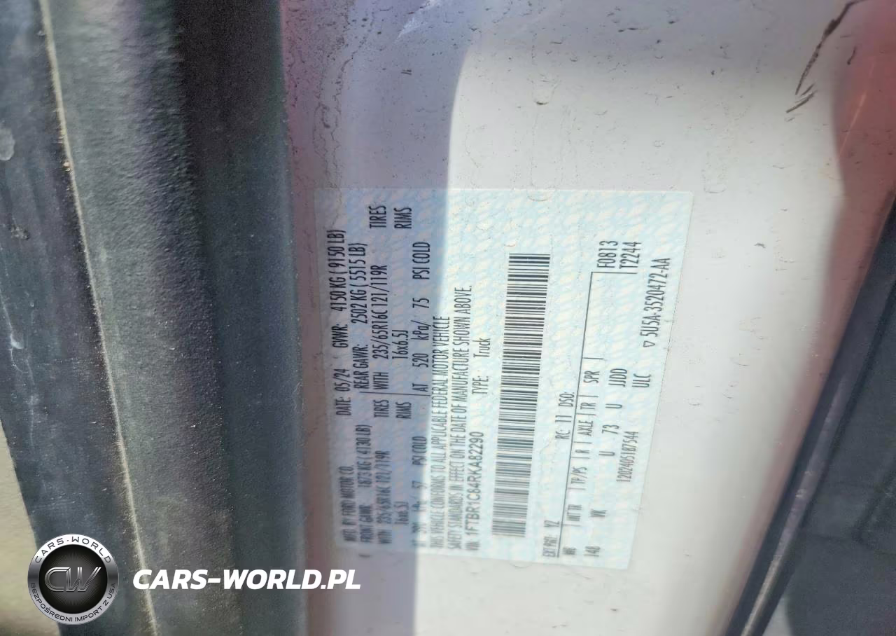 2024 Ford Transit T-250 VIN:1FTBR1C84RKA82290 - 13